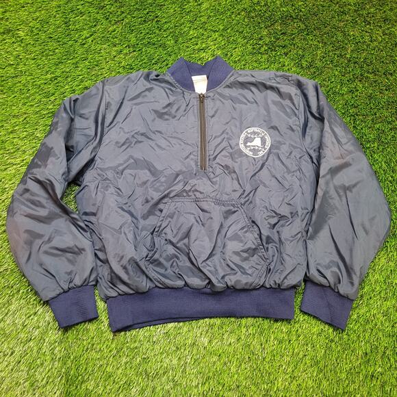 VTG 80s New York Softball Pullover Bomber Style Pullover Jacket Mens XL - Picture 1 of 7